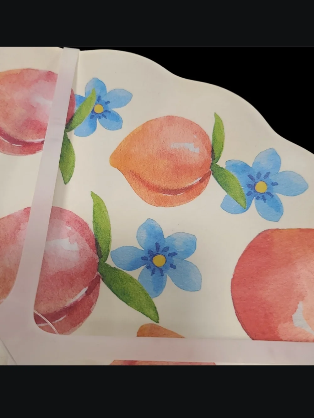 4 Sweet Georgia Peach Indoor Outdoor Scalloped Melamine 11